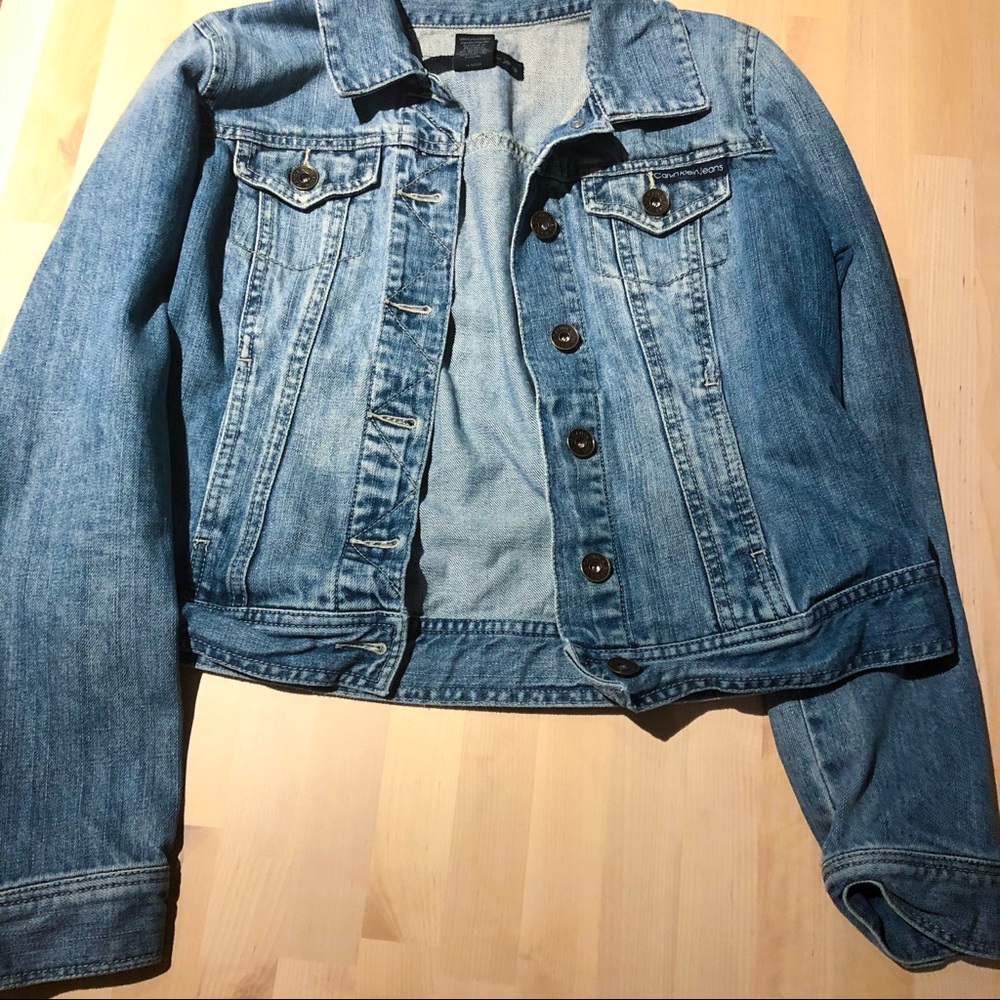 Large Denim Jean Jacket Calvin Klein with pockets